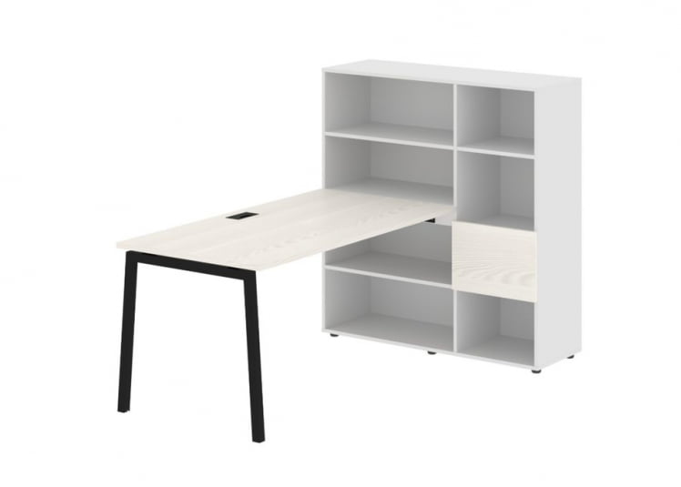 Рабочая станция EDIS ELRST 1215 Ясень Траун Черный Белый_0