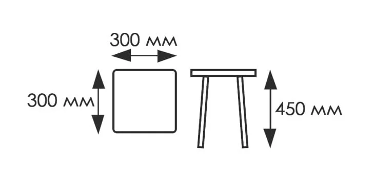 Табурет ХРОМ ЛДСП венге КОМПЛЕКТ 2 шт._1