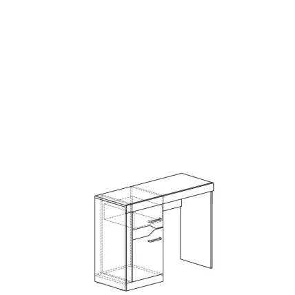 Стол туалетный Ронда №312 Венге Белый глянец_1
