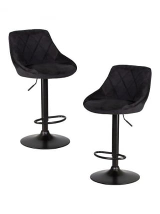 Стул барный DOBRIN LOGAN BLACK (черный велюр (MJ9-101)) 2 шт_0