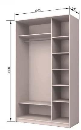 Шкаф-купе Хит-24-12-15 Ясень шимо темный_2