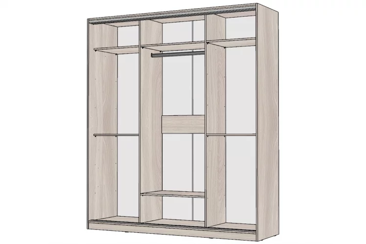 Шкаф-купе 2-х дверный Виктория 2000х584х2300, Ясень шимо светлый 20ДЛЛЛДЗЗЗ-Яшс 310-1242_1