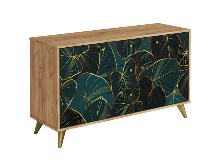 Комод Фьюжн КМ-003 дуб крафт золотой/TROPICAL_0