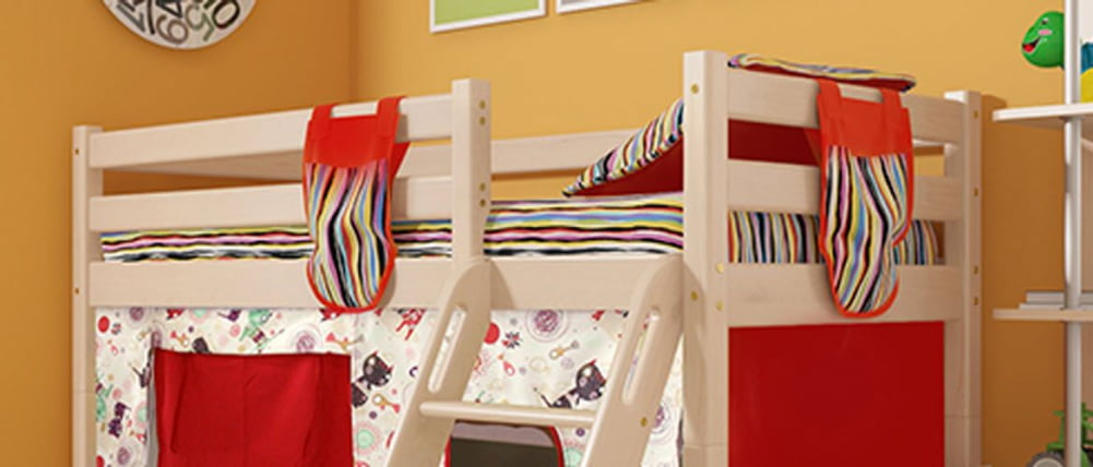 Низкая кровать Соня Вариант 12 с наклонной лестницей_5