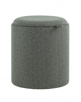 Пуф-столик с ящиком Хюгге S букле темно-серый_0