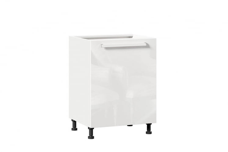 Тумба кухонная 600 Герда ЛД 272.055.000 Белый/Белый глянец_0