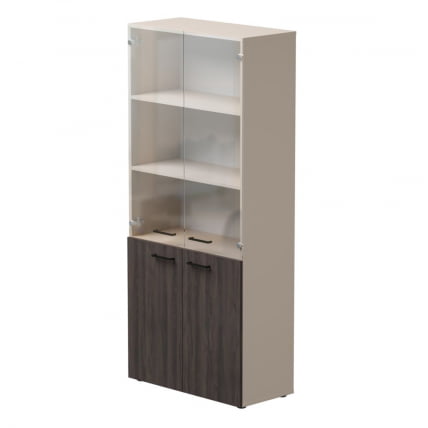 Шкаф комбинированный со стеклом Everprof EVO 254Н004 Дуб Пасадена Кашемир_0