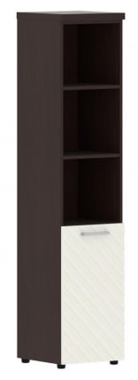 Шкаф колонка с глухой малой дверью и топом (левый) Torr LUX TLHC 42.5 L Венге Магия Латте_0