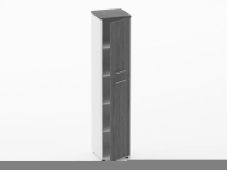 Шкаф 4 узкий закрытый Deka 10.19.14Пр Дуб Верцаска/Белый_1