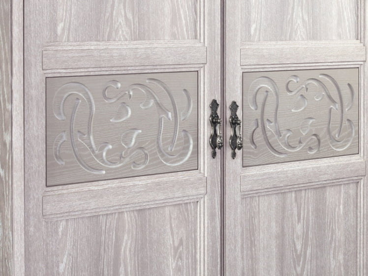 Шкаф трехдверный Лючия 180 Дуб Оксфорд серый_2