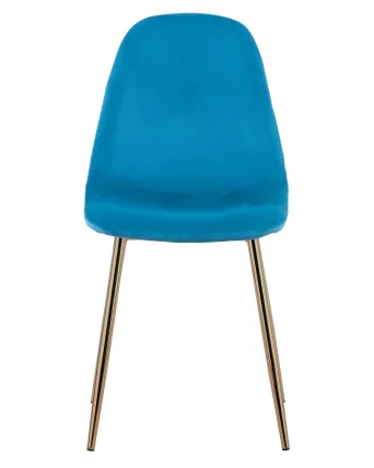 Стул Валенсия велюр золотые ножки Аквамарин_3