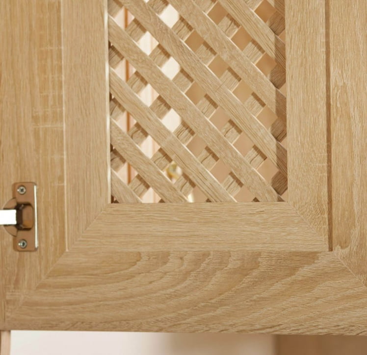 Шкаф кухонный 800 высокий с решеткой Кантри ЛД 235.343.000 Сономе эйч светлая_3