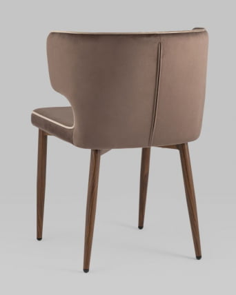 Стул Матео с кантом велюр Коричневый_4