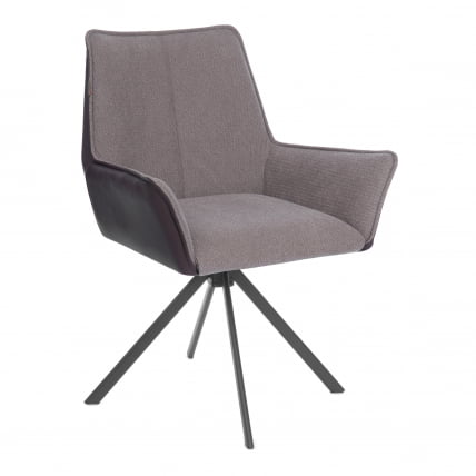 Кресло Murano/Мурано опора 360, велюр/букле (HYP)/Экокожа, бежевый/коричневый_0