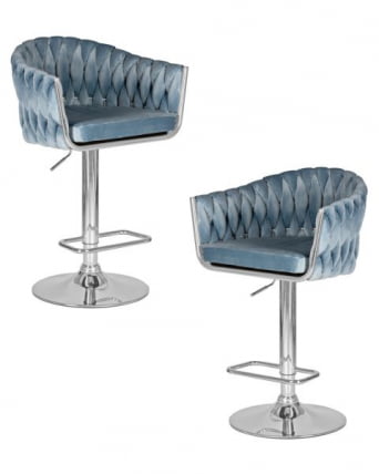 Стул барный DOBRIN MARCEL (пудрово-голубой велюр (MJ9-74)) 2 шт_0