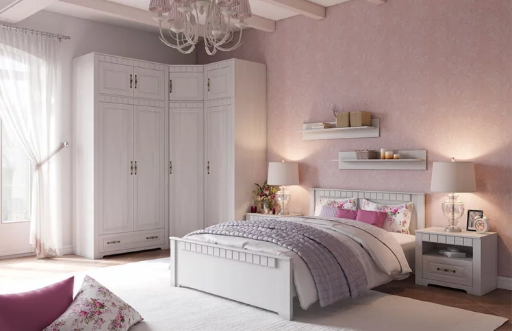 Кровать Прованс 180х200 Бодега белая Платина премиум_1