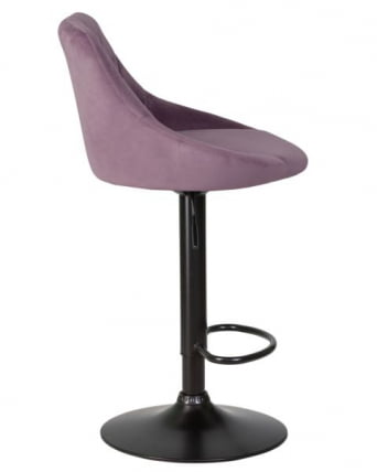 Стул барный DOBRIN LOGAN BLACK (пудрово-сиреневый велюр (MJ9-52)) 2 шт_3