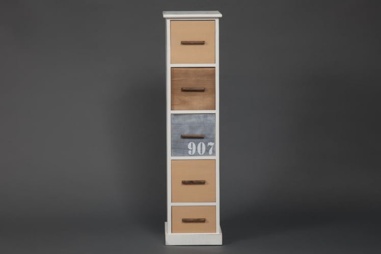 Тумба с 5 ящиками Secret De Maison MARITIME 5 ( mod. HX16-001NS ) Butter white/navy design_4