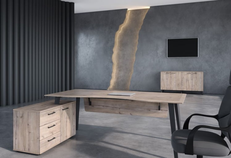 Стол руководителя левый JAY JCT 1813 L Дуб Каньон_1