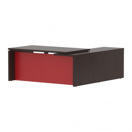 Стол руководителя левый Torr LUX TLCT 1820 L Венге Магия Красный_0