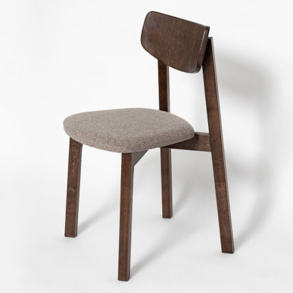 Стул с мягким сиденьем Вега Terracota жаккард Эмаль белая_2