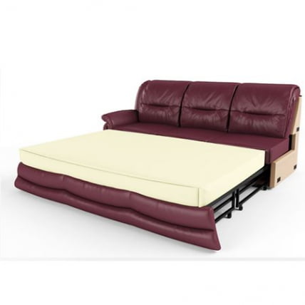 Секция трехместная раскладная с правым подлокотником Вавилон 3ВР Красно-коричневая (экокожа)_0