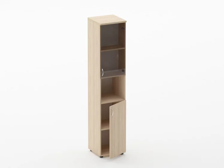 Шкаф высокий со стеклом и нишей Twin 16.16.16Пр Туя_1