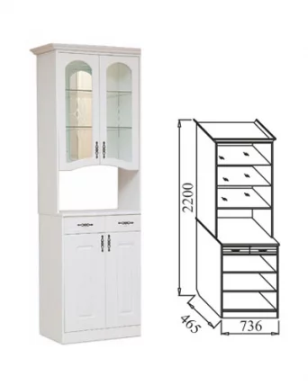 Шкаф МЦН с зеркалом В-6 Венеция_0