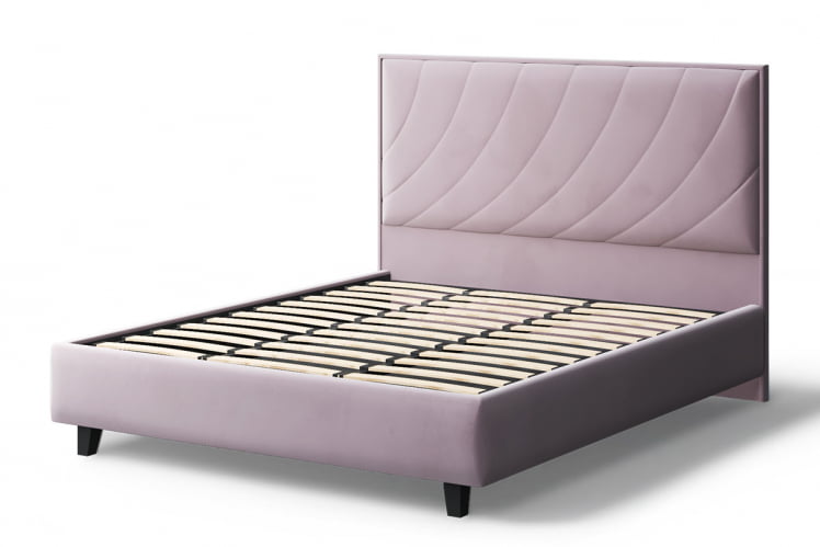 Кровать СОФИЯ 2000*1600мм (на опорах), велюр NEO 15 (лиловый), (б/основания, б/матраса)_2