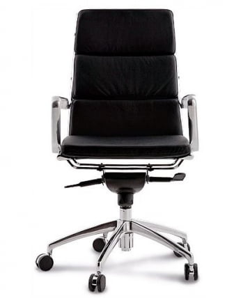 Кресло с высокой спинкой на крестовине Абсолют D100 Черное_1