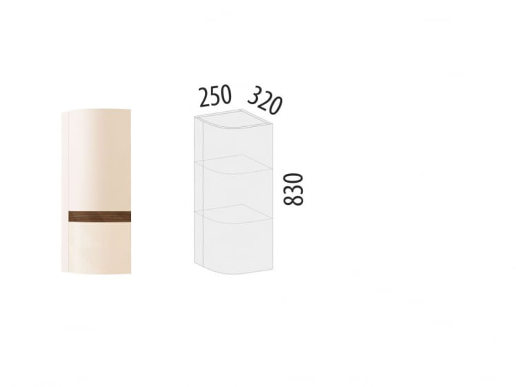 Шкаф кухонный торцевой закрытый (лев) Дакота 103.16_1