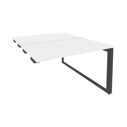 Стол-приставка двойной на О-образном м/к к опорым элем. ONIX O.MO-D.SPR-2.7 Белый Бриллиант/Антрацит_0