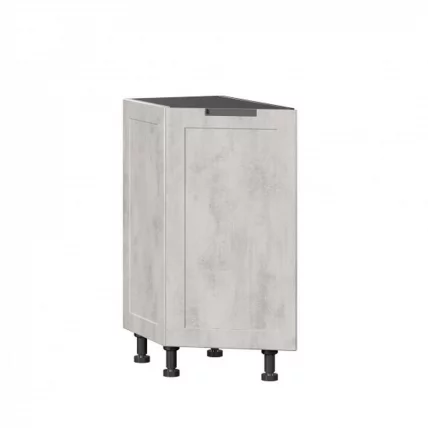 Тумба кухонная окончание 350 Джамис ЛД 296.220.000.055 Черный Белый камень_0