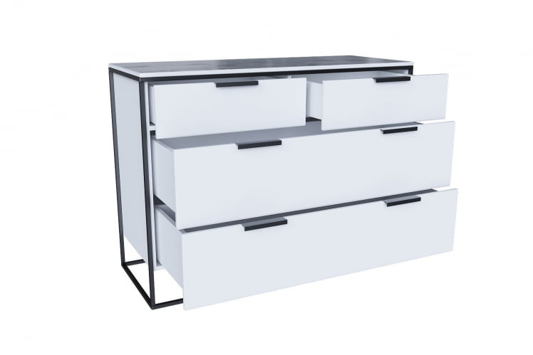 Комод 1190 Норд ЛД.677.010.000 Белый/Статуарио_1