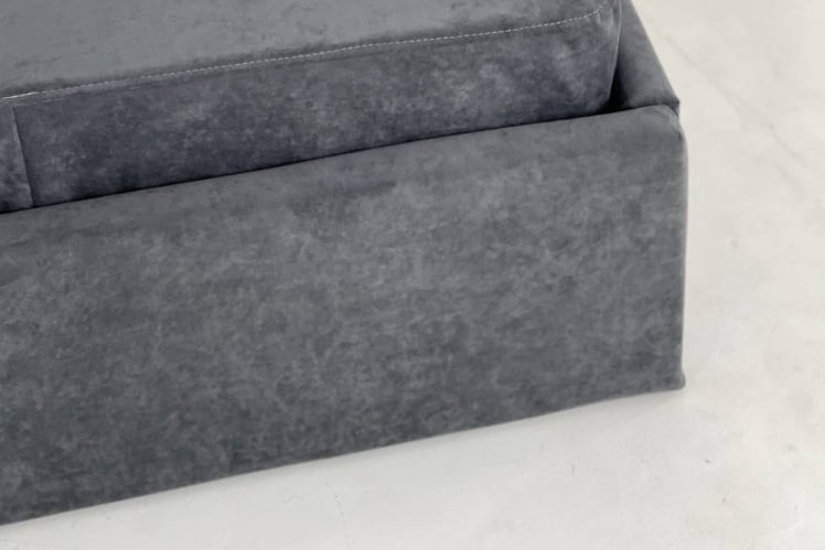 Кровать  0.9 Альба (Тахта) КМ.T-16 графит (велюр)_7