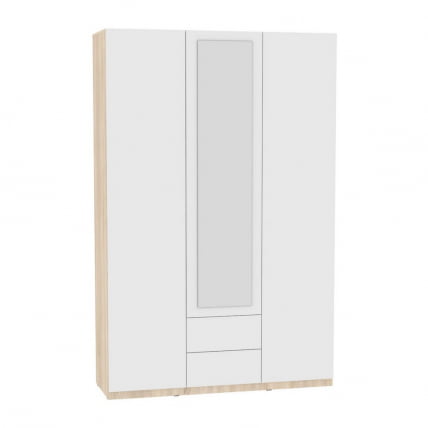 Шкаф распашный R-198х135х45-2-PO-M(ДСС-Белый)_0