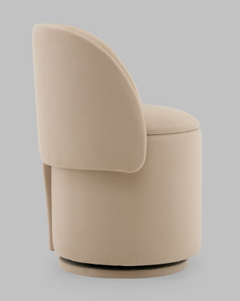 Пуф-трансформер Таунсвилл вращающийся с ящиком велюр бежевый_4