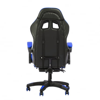 Кресло 1206 KINGQUEEN цвет черный/синий с массажем 1206-black-blue-mass_3
