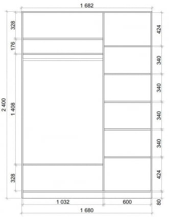 Шкаф-купе Хит-24-17-77 Лондон Ясень шимо светлый_2