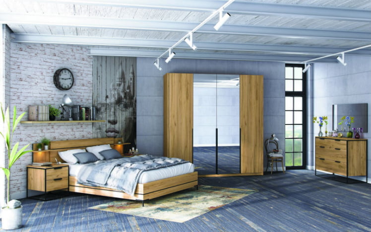 Спальня Норд №2 Дуб золотой_0