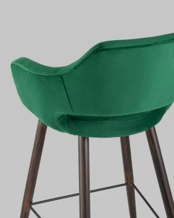 Стул барный Саймон Б велюр Темно-зеленый_6