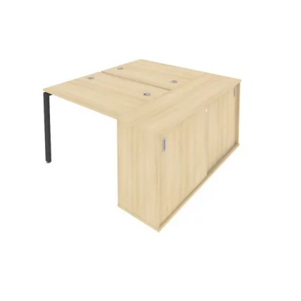 Рабочая станция с опорным шкафом-купе Metal SystemБ.Б.РС-СШК-1.1 Акация/Антрацит_0