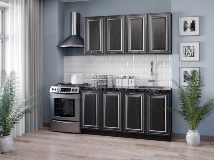 Шкаф кухонный 800 Италия ЛД 275.366.000 Черный Дуб темный_2