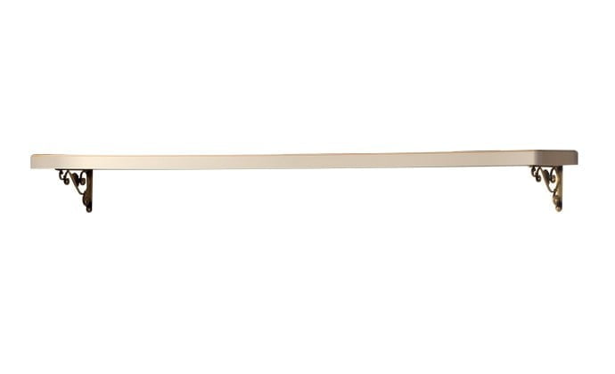 Полка навесная Марлен 498 Кремовый белый Патина_0