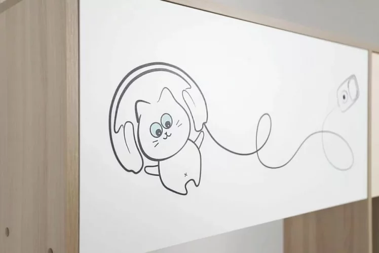 Стол компьютерный Котофей Ясень шимо светлый Вайс Белый_6