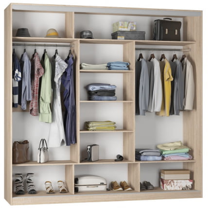 Шкаф-купе B-220х235х60-2(ДМ-D10D10D10)_1