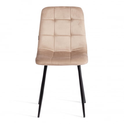 Стул CHILLY (mod. JSC-220) Велюр/металл , 44,5х52,5х88 см, Beige (бежевый) HLR8 / черный_3