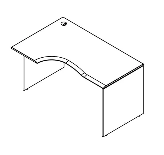 Стол письменный эргономичный левый WCET 149 L Дуб сонома_1