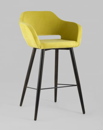 Стул барный Саймон Б велюр Золотистый_1