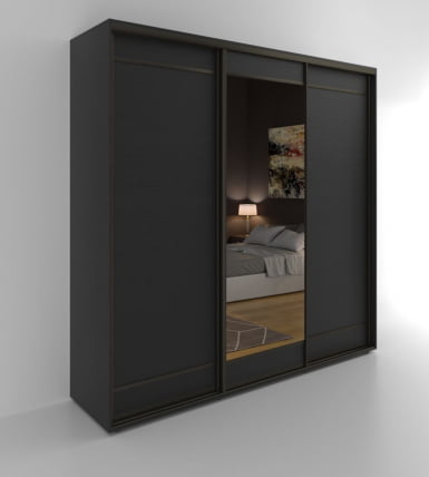 Шкаф-купе 3-х дверный Акцент-Лайт Д3 2400х600 Венге_0